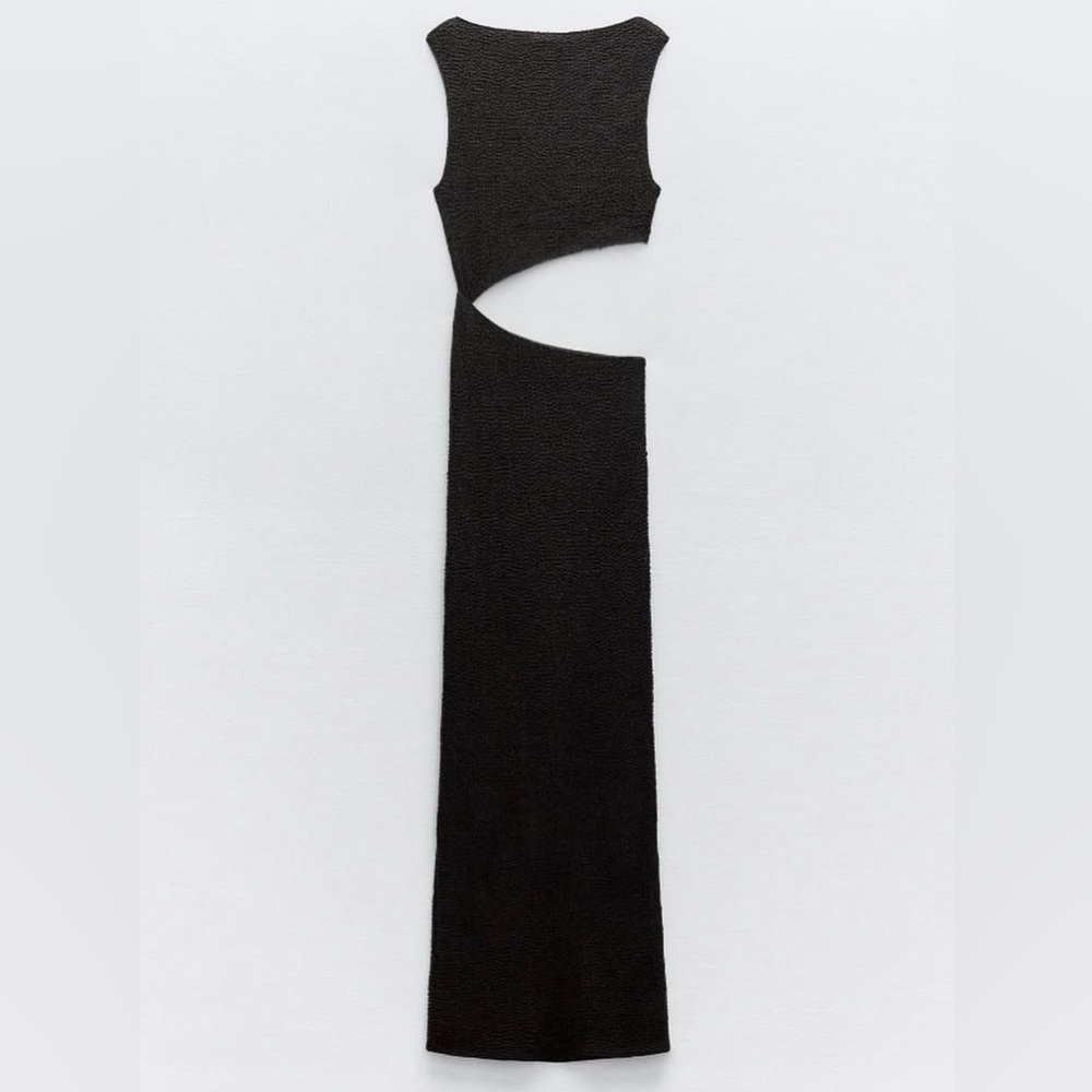 Zara Black Cut-Out Maxi Dress
